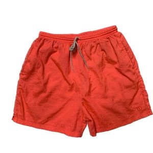 Vintage neon pink crinkle nylon short